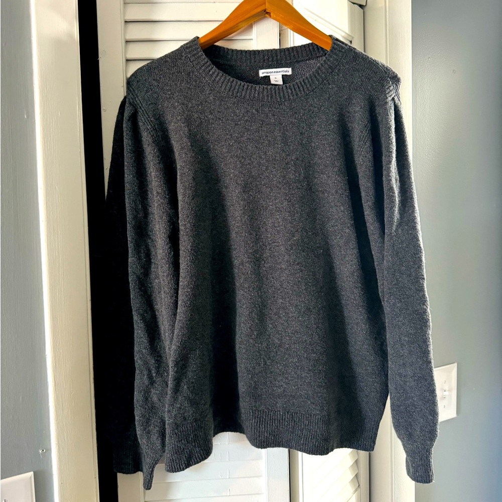 Amazon Essentials Women's Soft Touch Pleated Shoulder Crewneck Sweater, XL